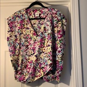 CAbi Eden floral blouse, worn once, hung dry.